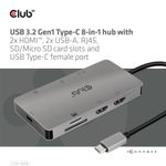 CLUB3D-CSV-1593-hub-di-interfaccia-USB-3.2-Gen-1--3.1-Gen-1--Type-C-16200-Mbit-s-Metallico