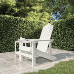 vidaXL Sedia da Giardino Adirondack Bianca HDPE