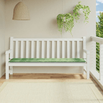 vidaXL Cuscino Panca da Giardino Motivo a Foglie 200x50x3 cm Tessuto