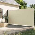 vidaXL Tenda da Sole Laterale Retrattile Crema 200x600 cm