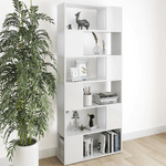 vidaXL Libreria/Divisorio Bianco Lucido 80x24x186 cm in Truciolato