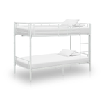 VidaXL Letto a Castello Bianco in Metallo 90x200 cm