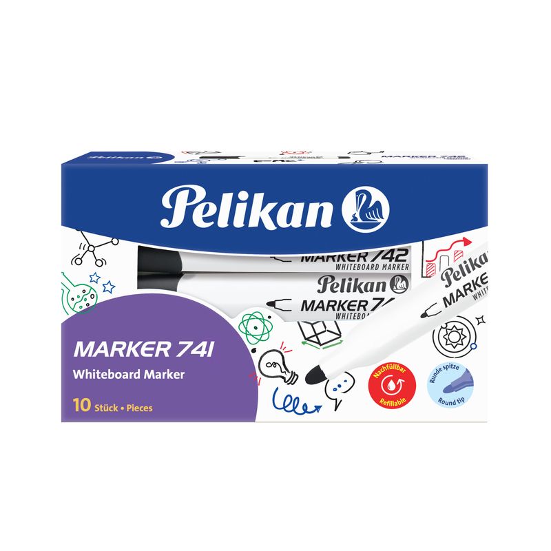 Pelikan-741-evidenziatore-10-pz-Tipo-di-punta-Nero