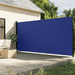 vidaXL Tenda da Sole Laterale Retrattile Blu 200x500 cm