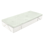 Topper Bed Memory Foam, rivestimento Aloe Vera, singolo cm. 80x190x4