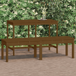 vidaXL Panca Giardino 2 Posti Miele 159,5x44x45cm Legno Massello Pino