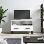 vidaXL Mobile Porta TV Bianco Lucido 80x36x50 cm in Legno ingegnerizzato