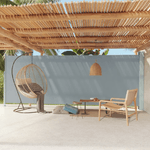 Tenda da Sole Laterale Retrattile per Patio 200x600 cm Grigia