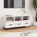 vidaXL Mobile Porta TV Bianco 102x35x50 cm in Legno ingegnerizzato