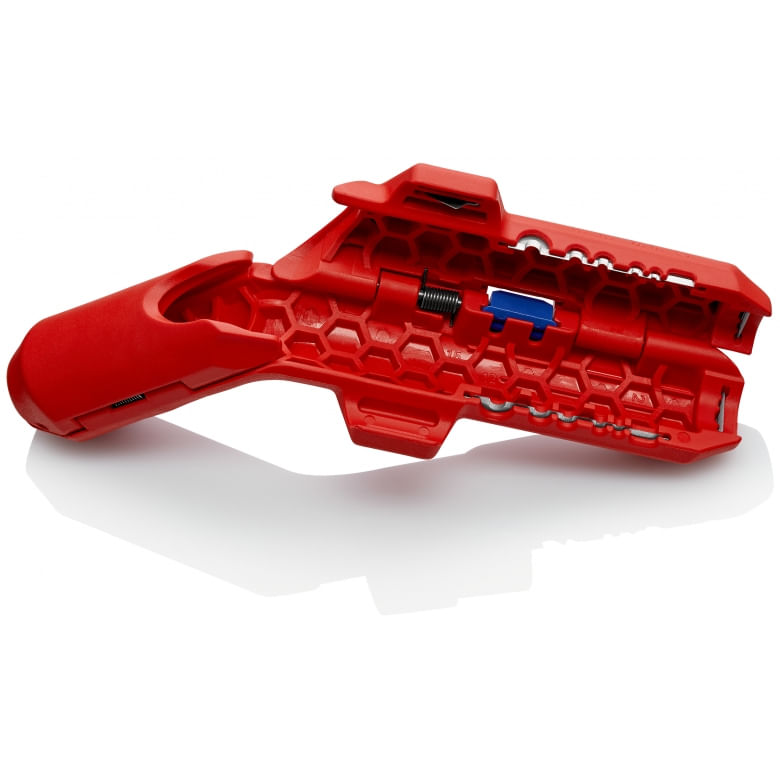 Knipex-ErgoStrip-pinza-spellacavi-Blu-Rosso