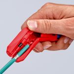 Knipex-ErgoStrip-pinza-spellacavi-Blu-Rosso