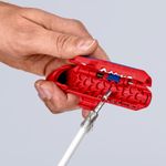 Knipex-ErgoStrip-pinza-spellacavi-Blu-Rosso