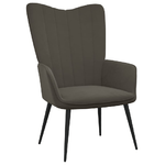 vida XL Poltrona Relax Grigio Scuro in Velluto