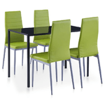 vidaXL Set da Pranzo 5 pz Verde