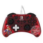 PDP Rock Candy: Mario Punch Rosso, Translucent USB Gamepad Analogico-Digitale Nintendo Switch, Nintendo Switch Lite