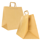 Mainetti Bags Shoppers Flat maxi - 36 x 32 x 36 cm - carta kraft - avana - Mainetti Bags - conf. 150 pezzi