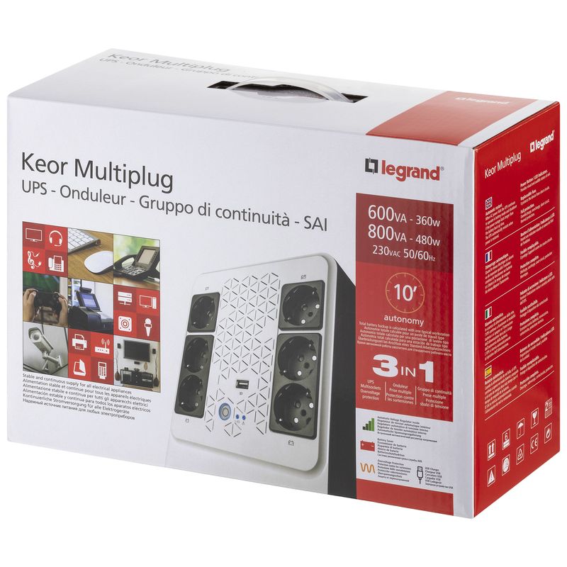 Legrand-Keor-ASI-MULTIPLUG-600-GR-gruppo-di-continuita--UPS--A-linea-interattiva-06-kVA-360-W-6-presa-e--AC