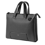 IN TEMPO Borsa espandibile Gate Trended - con manici - 41 x 30 x 7 cm - ecopelle - nero - InTempo