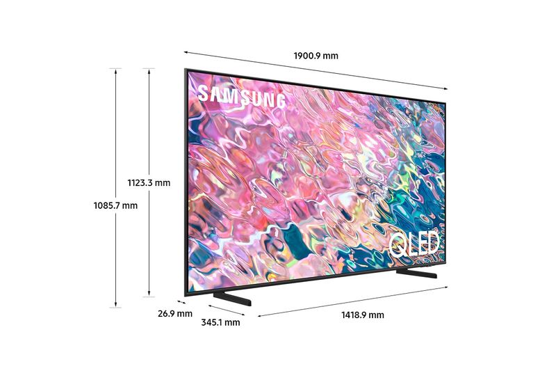 Samsung-Series-6-TV-QLED-4K-85”-QE85Q60B-Smart-TV-Wi-Fi-Black-2022-Quantum-HDR-Ultra-sottile-Colori-Ultra-luminosi-Suono-dinamico