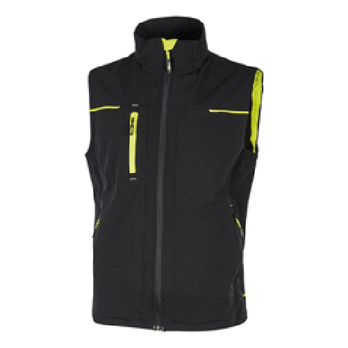 U-Power Gilet donna Saturn Lady nero-giallo Taglia L U-power