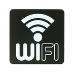 STILCASA Pittogramma adesivo - Wifi - 16 x 16 cm - PVC - nero/bianco - Stilcasa