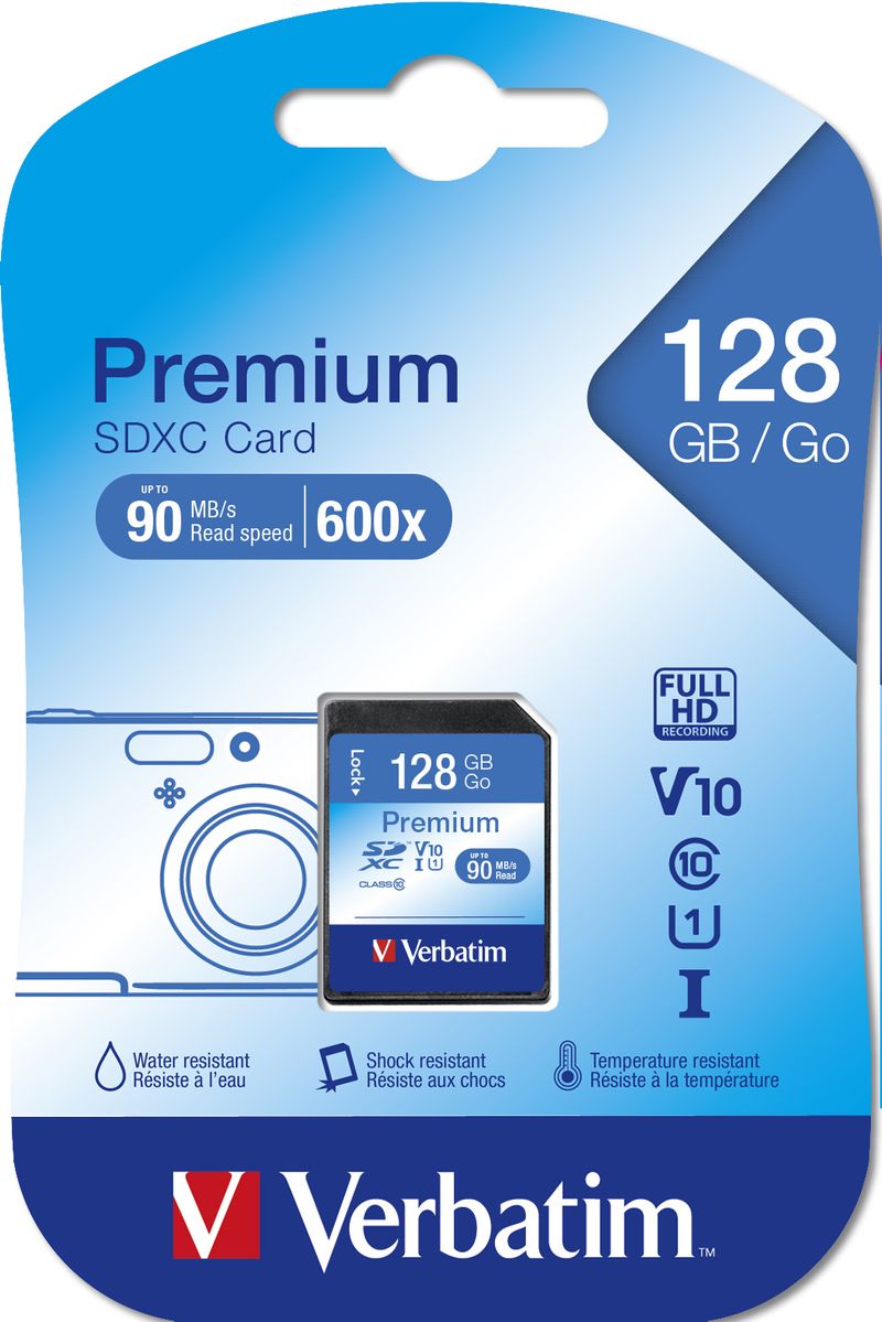 Verbatim-Premium-128-GB-SDXC-Classe-10