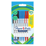 PAPERMATE Penna sfera concappuccio Kilometrico Recycled - punta 1,0 mm - colori assortiti - Papermate - conf. 8 pezzi