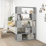 vidaXL Libreria/Divisorio Grigio Cemento 100x24x155 cm in Truciolato