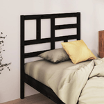 vidaXL Testiera per Letto Nera 96x4x104 cm in Legno Massello di Pino