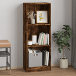 vidaXL Libreria a 3 Ripiani Rovere Fumo 40x24x109 cm Legno ingegnerizzato