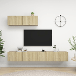 vidaXL Mobili TV 3 pz Rovere Sonoma in Truciolato