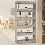 vidaXL Libreria/Divisorio Grigio Cemento 80x30x166 cm in Truciolato