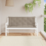 vidaXL Cuscini Panca da Giardino 2pz Tortora 150x50x7cm Tessuto Oxford