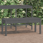 vidaXL Panca da Giardino Grigia 109x44x45 cm Legno Massello di Pino