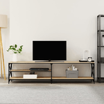 vidaXL Mobile TV Rovere Sonoma 200x40x50cm Legno ingegnerizzato e Metallo