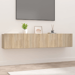 vidaXL Mobili Porta TV 2 pz Rovere Sonoma 80x30x30cm Legno ingegnerizzato