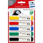 Faber Castell Faber-Castell 159520 marcatore permanente Nero, Blu, Verde, Rosso, Giallo Punta smussata 5 pezzo(i)