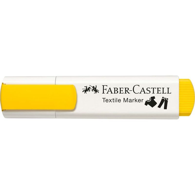 Faber-Castell-159520-marcatore-permanente-Punta-smussata-Nero-Blu-Verde-Rosso-Giallo-5-pz