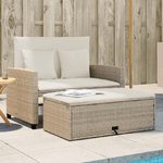 vidaXL Divano da Giardino con Cuscini a 2 Posti Beige in Polyrattan