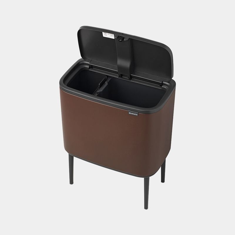 Brabantia-Bo-Touch-Bin-Rettangolare-Plastica-Marrone