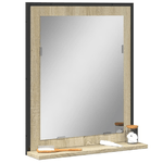 vidaXL Specchio Bagno con Ripiano Rovere Sonoma 50x12x60cm Multistrato