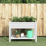 vidaXL Fioriera Rialzata da Giardino Bianca 110x45x79 cm Polipropilene