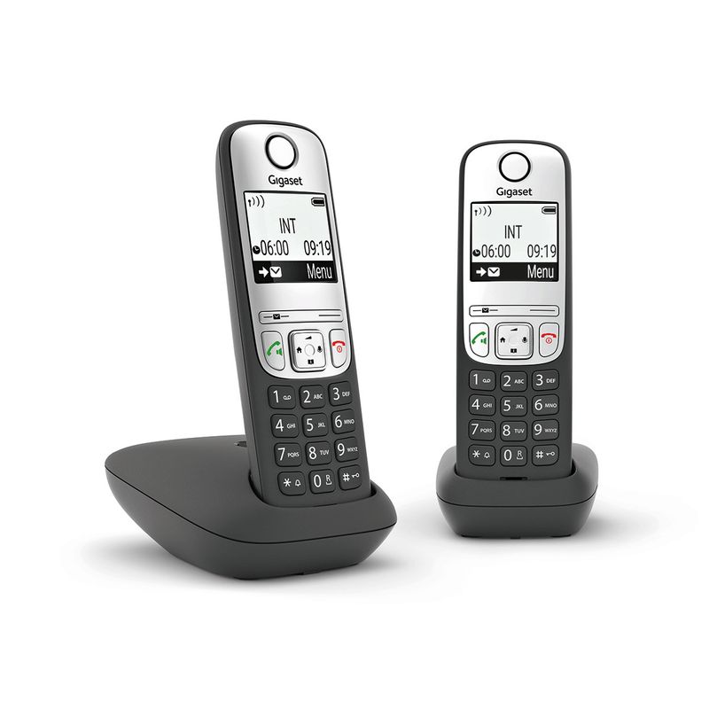 Gigaset-A690A-Duo-Telefono-analogico-DECT-Identificatore-di-chiamata-Nero