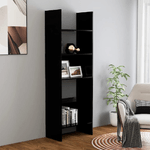 vidaXL Libreria Nera 60x35x180 cm in Truciolato