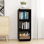 vidaXL Libreria/Divisorio Nero 40x35x103 cm in Legno Massello di Pino