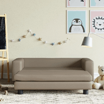 vidaXL Divano Bambini Poggiapiedi Cappuccino 100x50x30 cm Similpelle