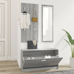 vidaXL Set Scarpiere 3 in 1 grigio sonoma in Legno Multistrato