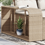 vidaXL Scaffali Portaoggetti 2 pz Beige in Polyrattan