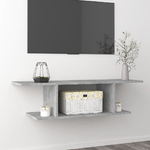 vidaXL Armadietto a Parete per TV Grigio Cemento 103x30x26,5 cm