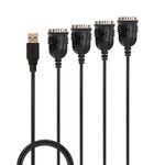 Lindy-42675-cavo-seriale-Nero-094-m-USB-tipo-A-DB-9